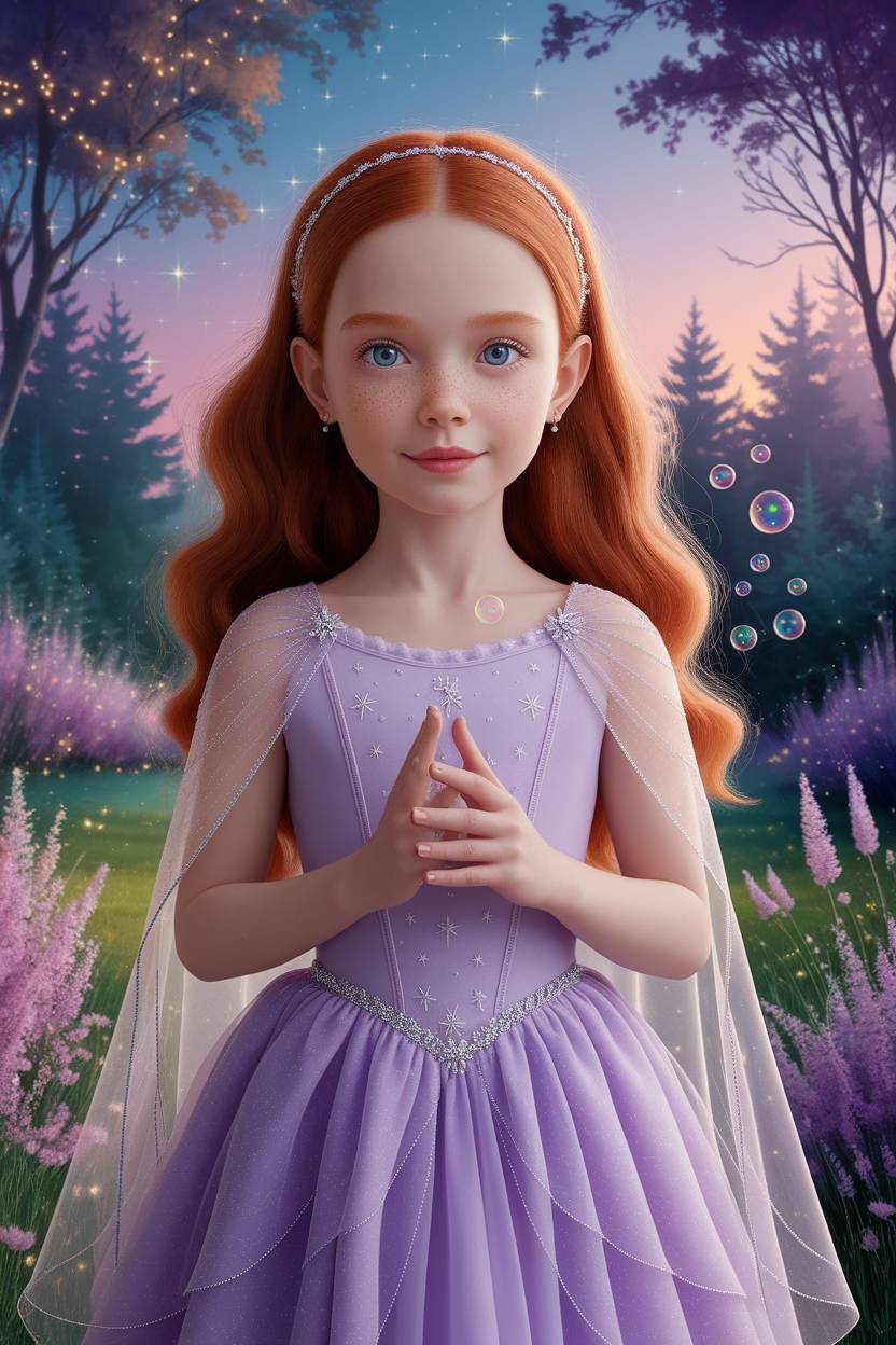 In Mamie Aurore's art studio, an elegant shadow figure with a blue crystal crown looms. A dark-skinned boy with curly black hair and adventurous smile stands nearby. Title 'Emilie' and subtitle 'My Story Show' in vibrant frost palette. Cel-shaded magical silhouettes.
